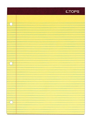 توبس دفاتر كتابة TOPS Docket Gold، مقاس 8-1/2 بوصة × 11-3/4 بوصة، مسطرة ضيقة، ورق أصفر فاتح، مثقوبة بثلاثة ثقوب، 100 ورقة، عبوة من قطعتين (99716) - Image 5